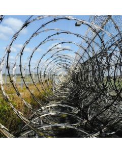 33 Loops Coil - Steel CBT-65 Razor Wire for Wire Fencing - Galvanized Steel Wire Alternative to Barbed Wire and Concertina Wire - 50 feet per roll