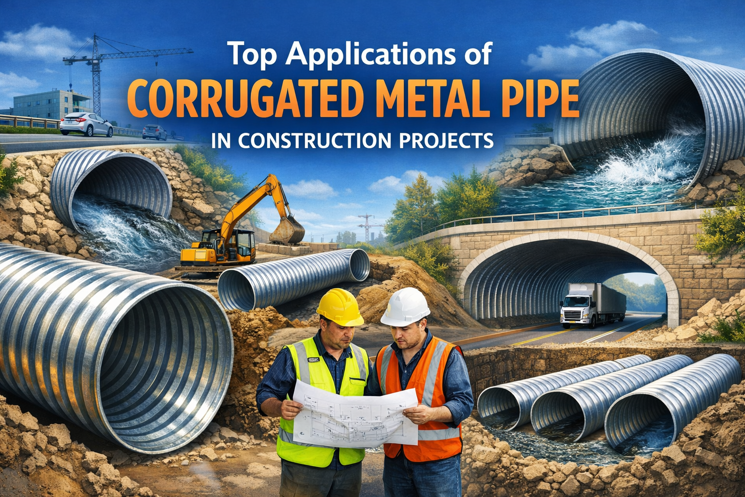 Top Applications of Corrugated Metal Pipe in Construction Projects