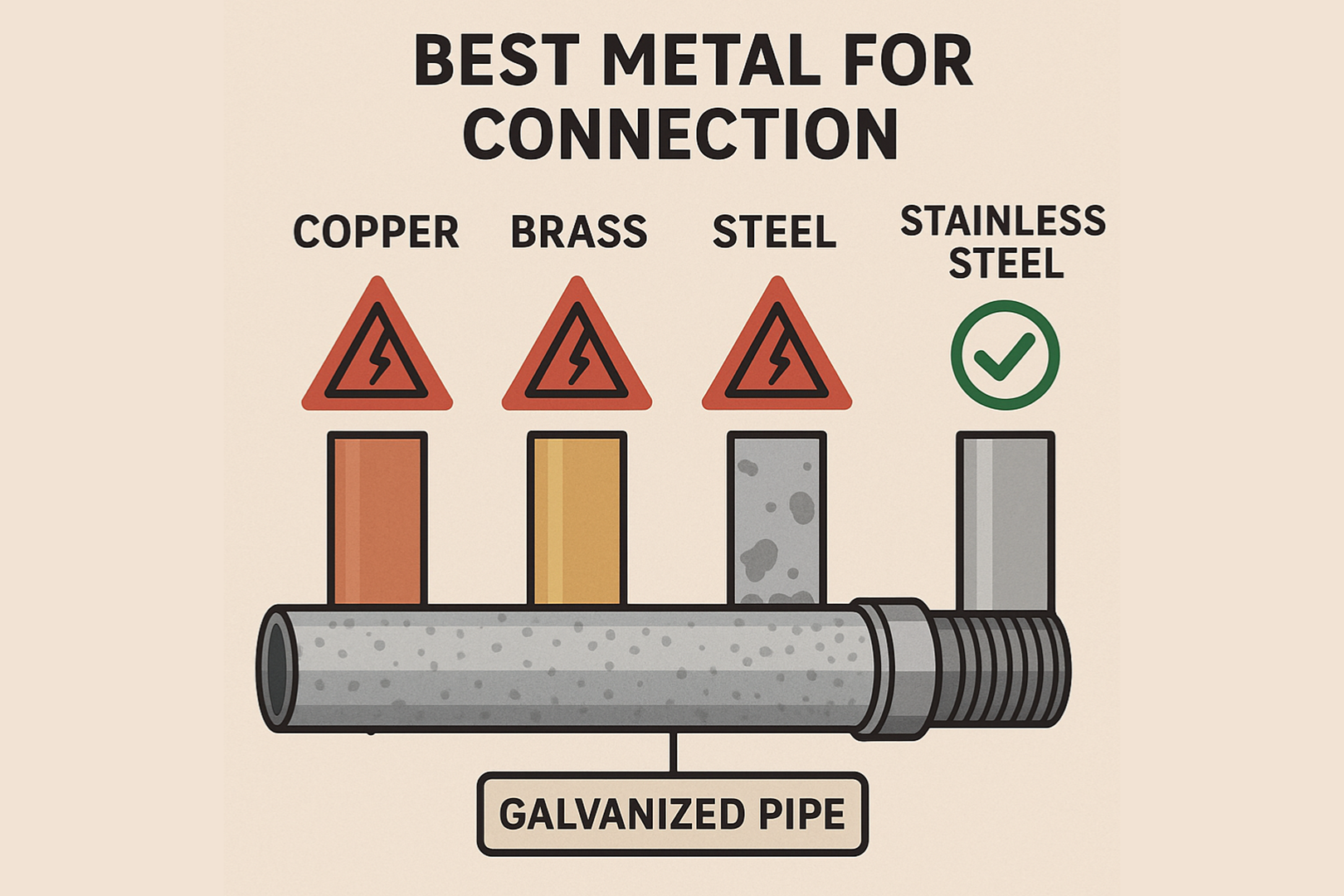 Which Metal is Best to Connect to Galvanized Pipe?