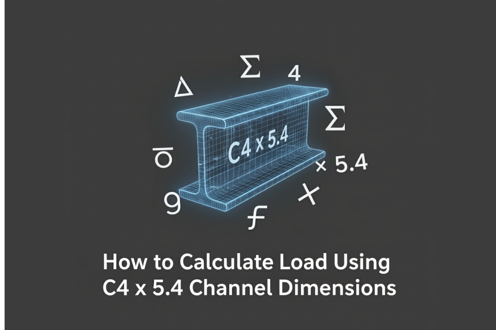 How to Calculate Load Using C4 x 5.4 Channel Dimensions