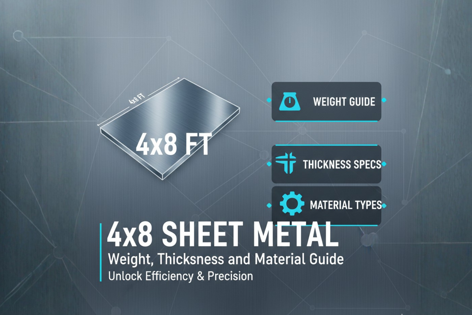 4x8 Sheet Metal: Weight, Thickness, and Material Guide